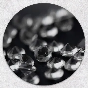 Obraz Kuchyňská Multifunkční Dekorativní Kulatá Skleněná Deska Diamanty průměr 40 cm