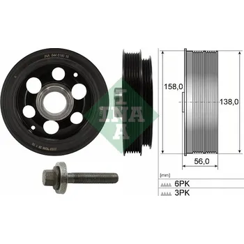 Rozvod motoru Sada řemenice klikové hřídele INA 544 0180 20