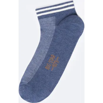 Pánské ponožky BIG STAR PÁNSKÉ KOTNÍKOVÉ PONOŽKY (KRÁTKÉ PONOŽKY) TMAVĚ MODRÉ NETISON 403 VEL. 43-46