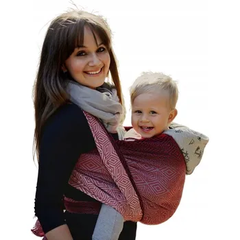 Šátek na nošení dítěte Šátek na nošení dětí tkaný Little Frog Velikost M