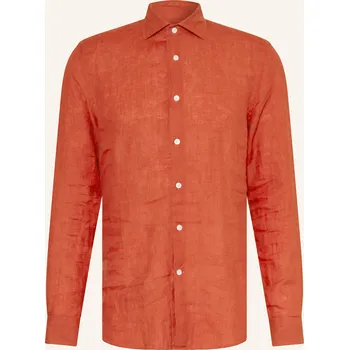 Pánská košile Reiss Pánská Lněná Košile Ruban Regular Fit, červená, 44