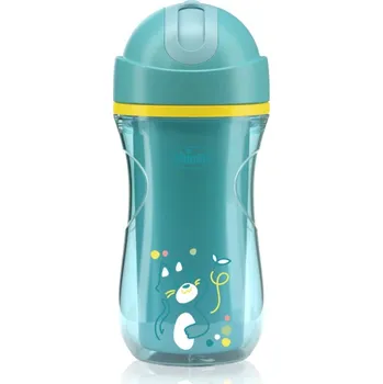 Kojenecká láhev Chicco Sport Cup 14m+ hrnek s brčkem Teal 266 ml