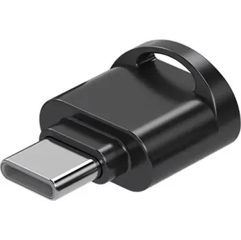 Datový kabel Čtečka karet TF s konektorem USB C zinkové tělo USB 3.1 OTG pro telefony a notebooky černá