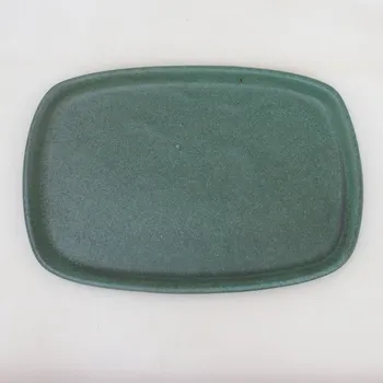 Květináč Keramická podmiska H10 - 34 x 23,5 x 1,5 cm - zelená