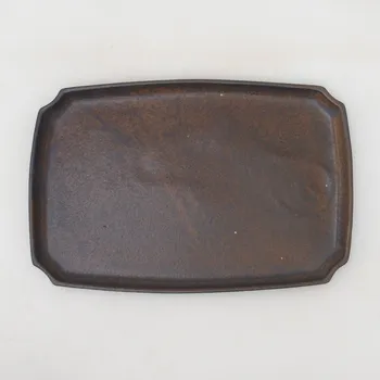 Květináč Keramická podmiska H07 - 28 x 19 x 1,5 cm - hnědá