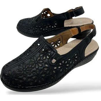 Dámská obuv Koka Dámské černé zdravotní sandály s otevřenou patou Barva: Černá, Velikost: 41