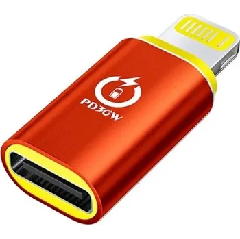 Datový kabel Barevný USB-C na Lightning adaptér s podporou PD 30W Rychlé nabíjení i datový přenos Pro iPhone, iPad, MacBook oranžová