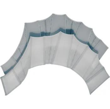 Plavecké brýle Silikonové plavecké rukavice s půlprstovou plovací blanou 15 x 4 cm Plavecká pomůcka pro trénink Zlepšení síly rukou a záběru bílá