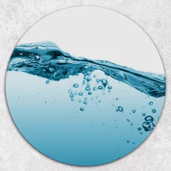 Obraz Kuchyňská Multifunkční Ozdobná Kulatá Deska Tvrzené Sklo Vlna průměr 40 cm