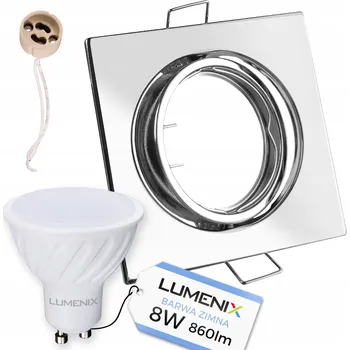 Žárovka Stropní zapuštěné svítidlo Lumenix 8 W GU10 stříbrné