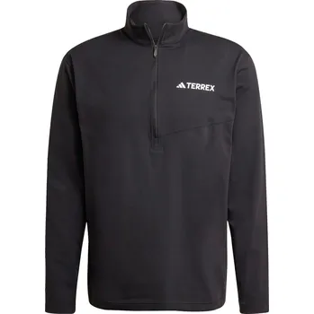 Pánské tričko Pánské Tričko s dlouhým rukávem ADIDAS MT HALFZ LS TEE JF4188 – Černá M