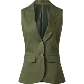 Dámská vesta esmara® Dámská vesta s podílem lnu (zelená, 38)