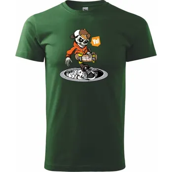 Pánské tričko Skate nad kanálem - Triko extra velké (5-8XL) - 6XL ( Lahvově zelená )