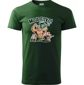 Pánské tričko Moje fitko - zahrada - Triko extra velké (5-8XL) - 7XL ( Lahvově zelená )