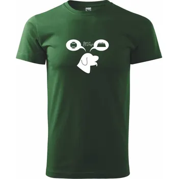 Pánské tričko Best things - pes - Triko extra velké (5-8XL) - 6XL ( Lahvově zelená )