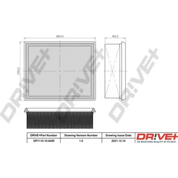 Vzduchový filtr Vzduchový filtr Dr!ve+ DP1110.10.0406