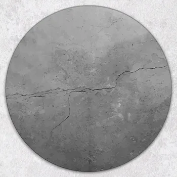 Obraz Odolná a stylová kulatá skleněná deska se vzorem moderního betonu, průměr 40 cm