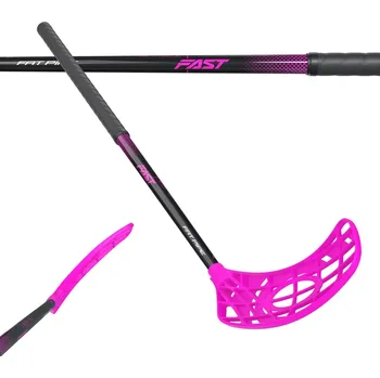 Florbalová hůl Fatpipe Fast 33 Pink Levá (levá ruka dole) 90 cm (= 101 cm)