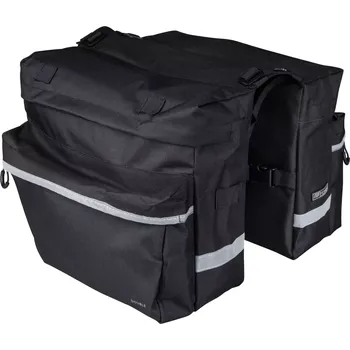 brašna na kolo brašna-dvojbrašna zadní FORCE DOUBLE, černá 2x10 l