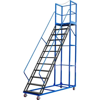 Žebřík Mobler Pojízdný úložný žebřík STANDARD H-300 cm 12 stupňů