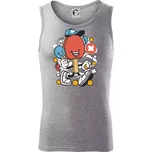 Pinčesaňák - Tílko pánské Core - M ( Tmavě šedý melír )