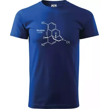 Molekulární struktura Morfin - Triko extra velké (5-8XL) - 6XL ( Královská modrá )