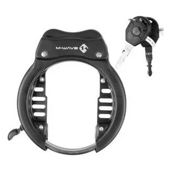 Zámek na kolo zámek M-Wave rámový-podkova XL s klíči se světlem černý