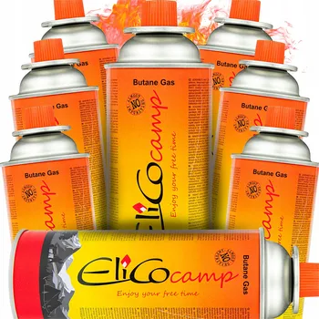 Plynová kartuše SADA 8 KARTUŠÍ 400ML PLYN DO VAŘIČE NÁPLŇ PLYNOVÁ KARTUŠE 220G 180 MINUT