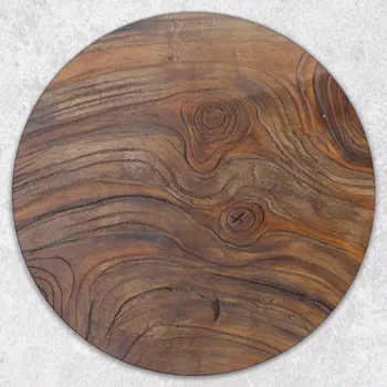 Obraz Kulatá skleněná deska odolná proti poškrábání, tmavé žilkování, průměr 40 cm