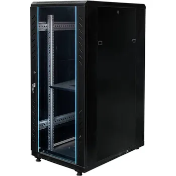 Racková skříň Mobler Stojící skříň rack 19" 28U 600x800 černá
