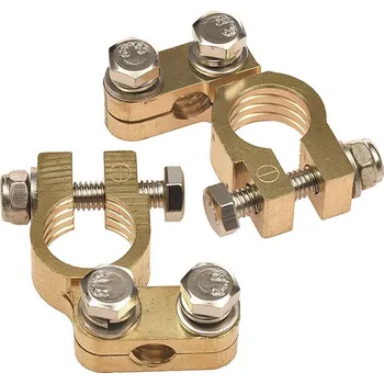 Motobaterie ACI mosazné bateriové svorky Clasic 17.5 mm + a 15.9 mm - (pár 2 ks)