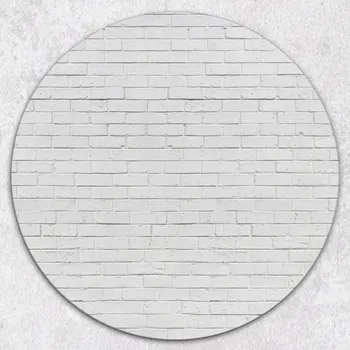 Kuchyňské prkénko Stylové a odolné kulaté skleněné prkénko s potiskem Sněžná cihla průměr 40 cm