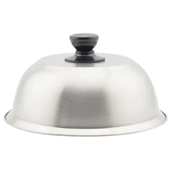 Hrnec Nerezová poklice 22 x 8 cm Poklop na pánev a gril na tavení sýra Grilování steaků, burgerů a sendvičů Poklice na kulaté hrnce a pánve