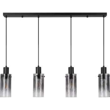 Osvětlení RABALUX 72039 Fumea závěsné svítidlo 4xE27 černá, kouřová