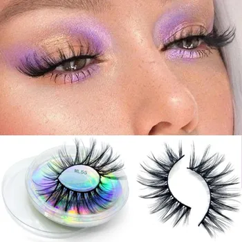 Péče o řasy a obočí Umělé Řasy na Pásku Hedvábné 6D Černé Husté Dlouhé Měkké