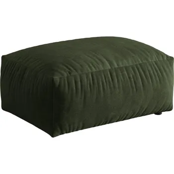 Taburet Micadoni Zelená sametová podnožka Martina 95 x 65 cm