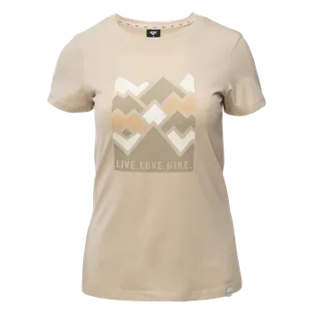 Dámské tričko Dámské Tričko s krátkým rukávem HI-TEC LADY ALDYS M000261603 – Béžová S