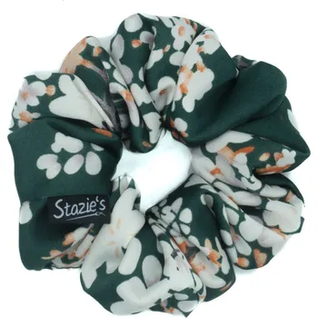 Scrunchie zelené květy
