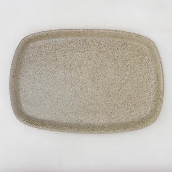 Květináč Keramická podmiska H10 - 34 x 23,5 x 1,5 cm - béžová