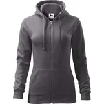 MALFINI Dámská mikina s vlastním potiskem Malfini Trendy Zipper ocelově šedá 2XL