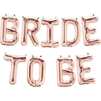 Party dekorace Balónky Bride to Be růžové zlato 16" fóliové rozlučka se svobodou