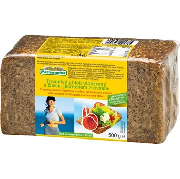 Pečivo Mestemacher Trvanlivý chléb vícezrnný s žitem, ječmenem a ovsem