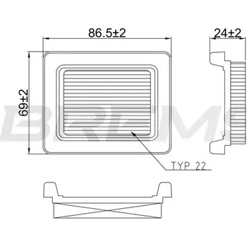 Vzduchový filtr Vzduchový filtr BREMSI FA2583