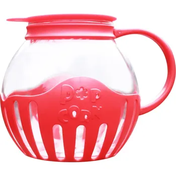 Silikonová nádoba na popcorn do mikrovlnné trouby 21,5 x 10 x 16,5 cm Zdravá příprava popcornu Opakovaně použitelná miska červená