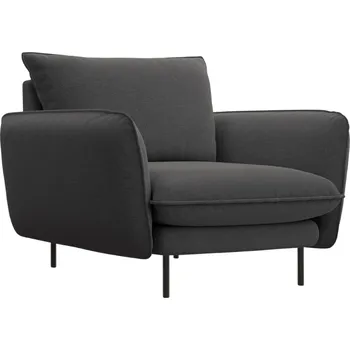Křeslo Cosmopolitan Design Tmavě šedé čalouněné křeslo Vienna