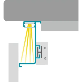Nábytkové kování - LED profil pro bezúchytkové dveře J -délka 4100 mm černá mat