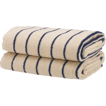 Ručník LIVARNO home Froté ručník, 50 x 100 cm, 2 kusy (bílá/modrá)