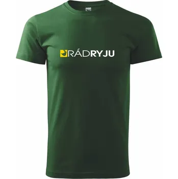 Pánské tričko Rád ryju lžíce - Triko extra velké (5-8XL) - 6XL ( Lahvově zelená )