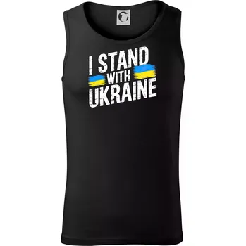 Pánské termoprádlo I stand with ukraine tiskací nápis - Tílko pánské Core - XL ( Černá )