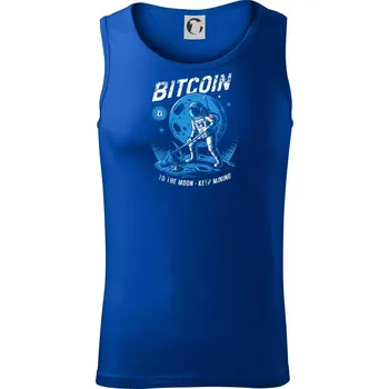 Botcoin to the moon - keep mining - Tílko pánské Core - XL ( Královská modrá )